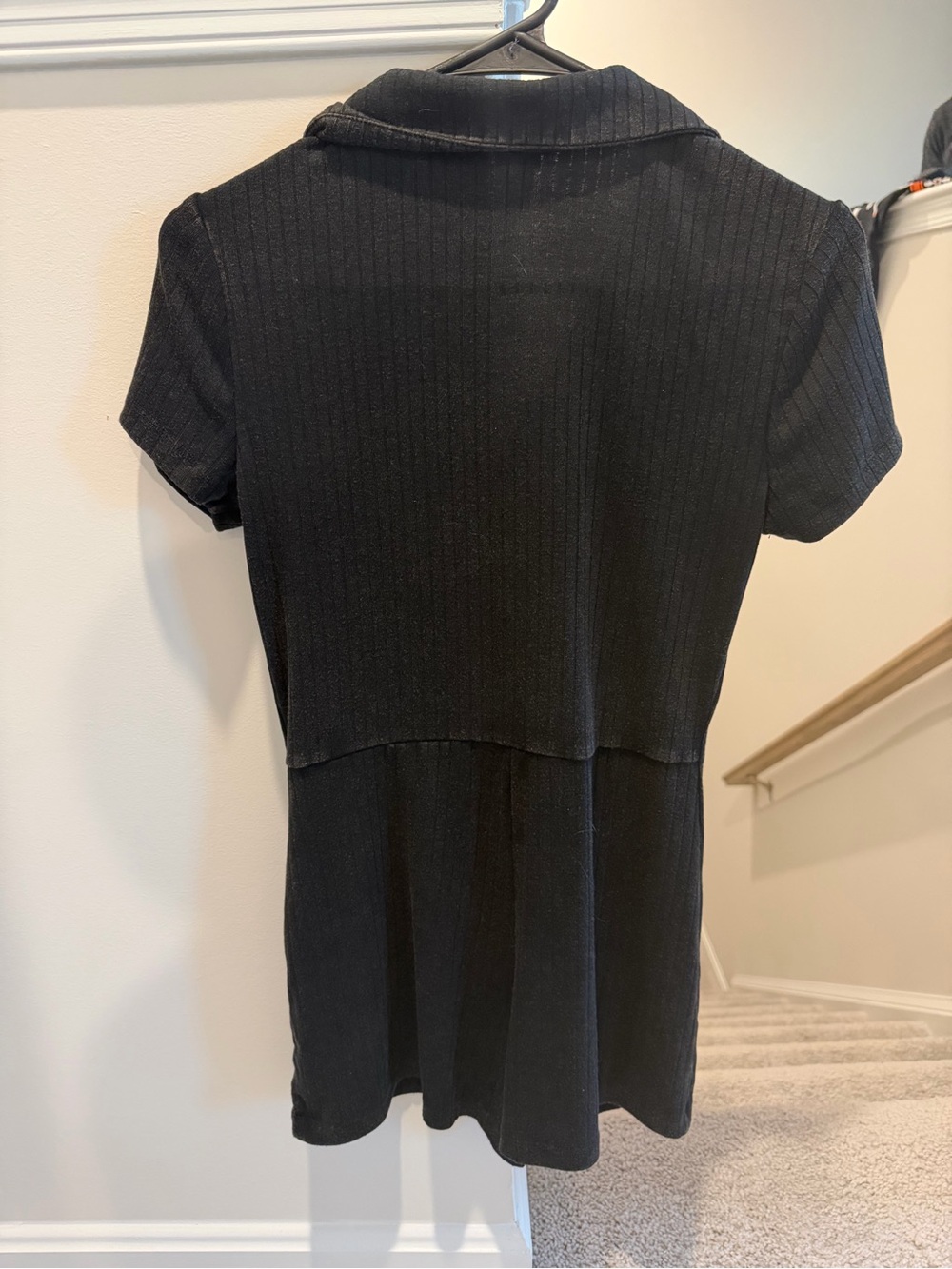 Black Ribbed Romper - Picture 3 of 4